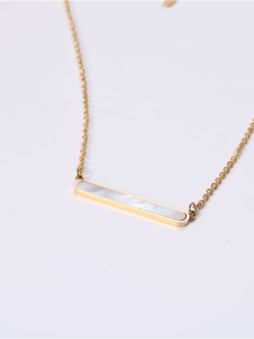 GROSE Stainless steel Shell Geometric Minimalist Necklace 0