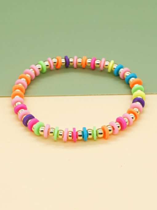 MMBEADS Multi Color Polymer Clay  Bohemia Handmade Beaded Bracelet 2