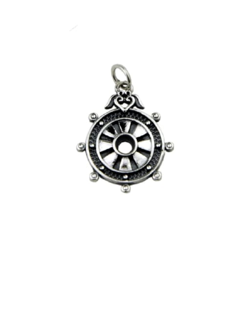 Pendant (Without Chain) Vintage Sterling Silver With Vintage Round Pendant Diy Accessories