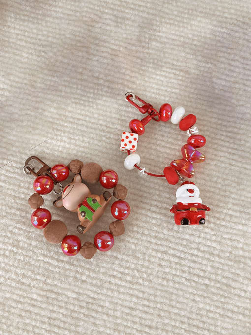 Girlhood Alloy Resin Multi Color Christmas Seris Cute Mobile Phone Accessories 0