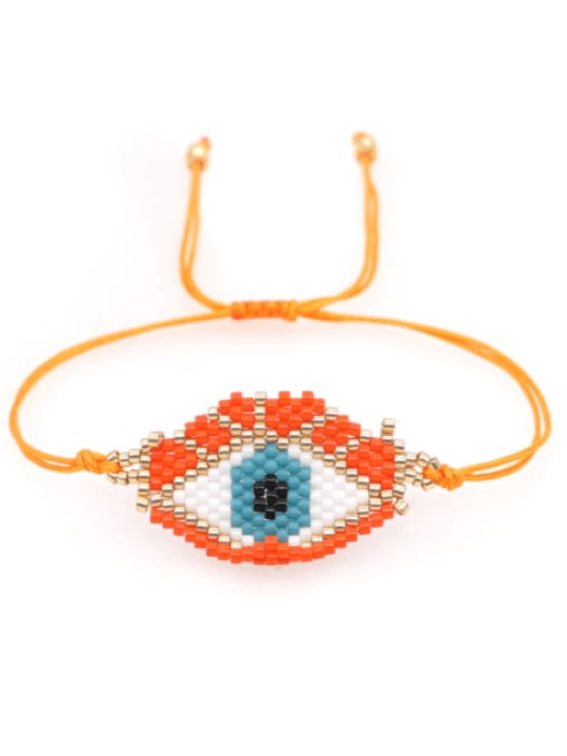 MI B210089B Multi Color MiyukiDB Evil Eye Bohemia Handmade Weave Bracelet