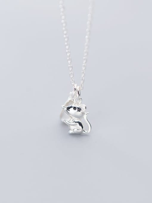 Rosh 925 Sterling Silver  Cute Mouse Pendant Necklace 2