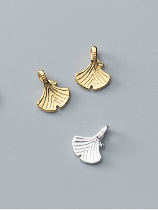 FAN 925 Sterling Silver With  Gold Plated Minimalist Irregular Pendants 1