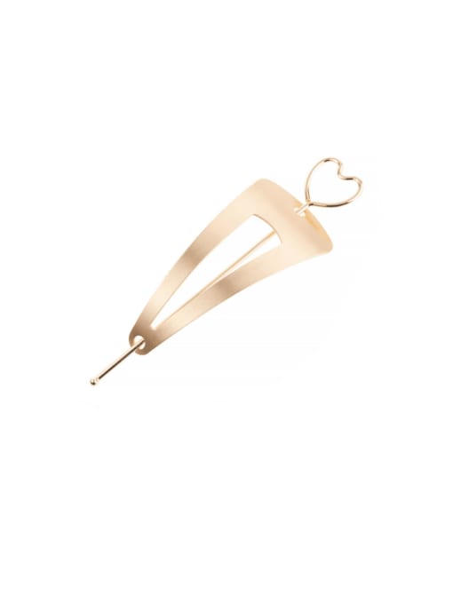 Peach heart hairpin gold, brushed Alloy Minimalist Geometric Hair Stick