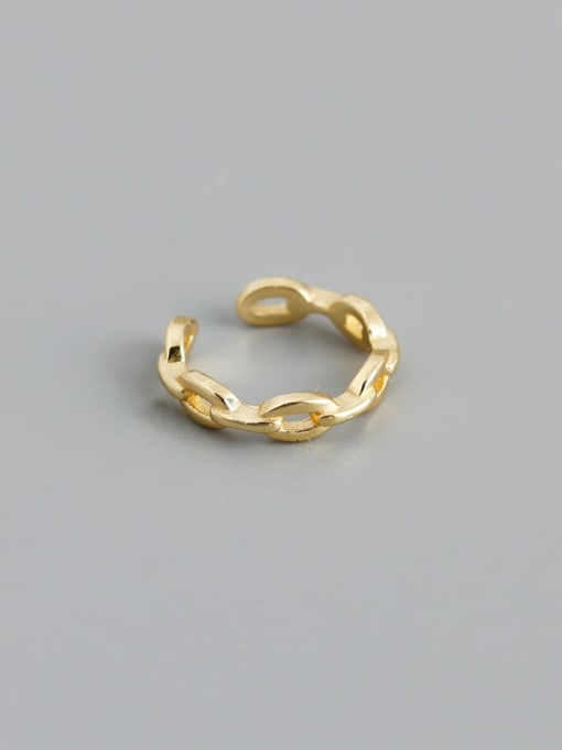 Gold (Single) 925 Sterling Silver Geometric Minimalist Single Earring(Single -Only One)