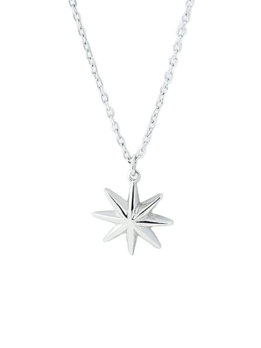 XBOX 925 Sterling Silver Minimalist Smooth Star Pendant Necklace 1