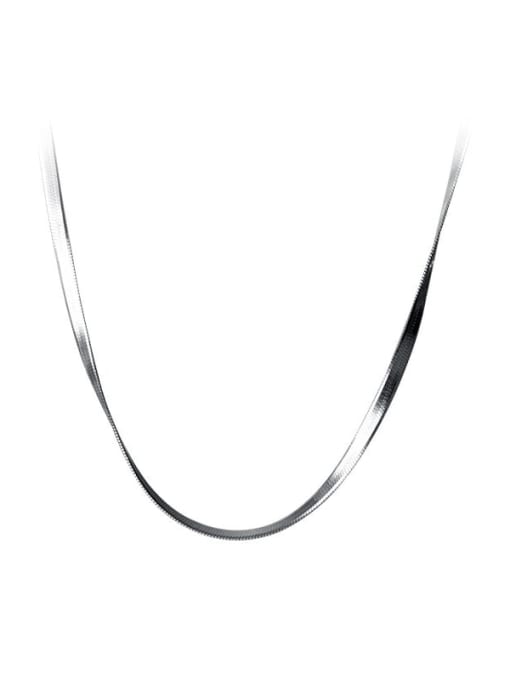 Rosh 925 Sterling Silver  Minimalist Snake Bone Chain Necklace 4