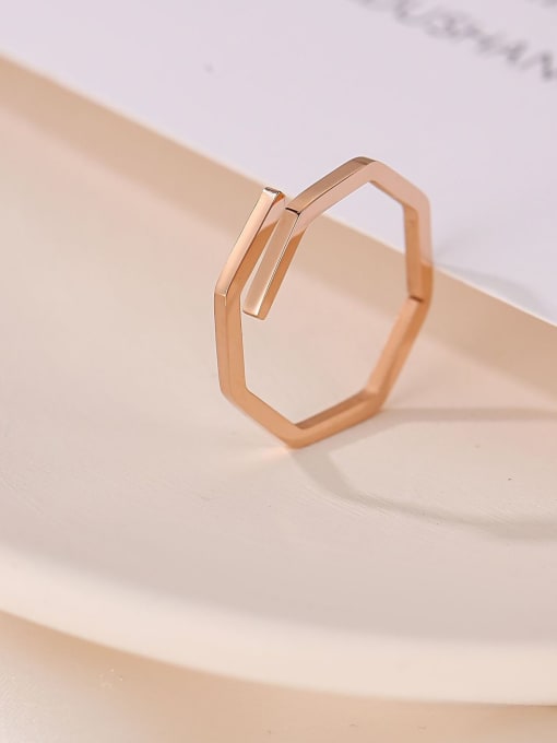 MIYA Titanium Steel Geometric Minimalist Band Ring 2
