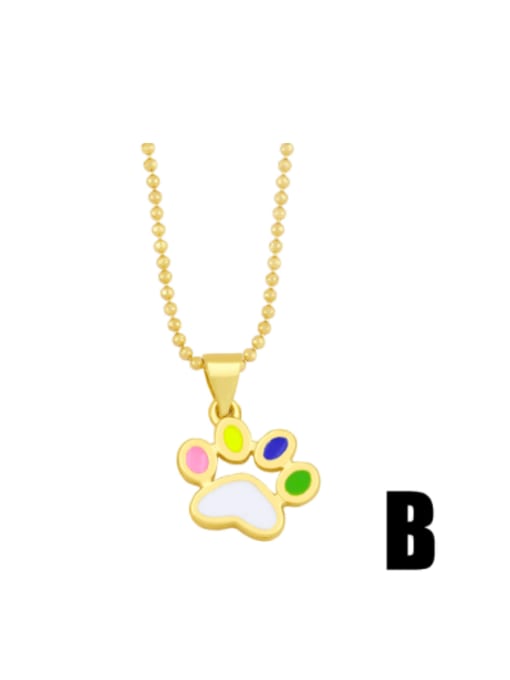 CC Brass Enamel Rainbow Minimalist Beaded Necklace 2