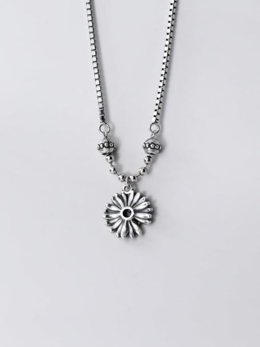 Rosh 925 Sterling Silver Vintage  Flower Necklace 3