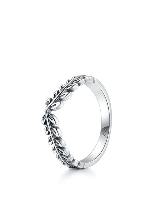 RHR523 925 Sterling Silver Cubic Zirconia Heart Minimalist Band Ring