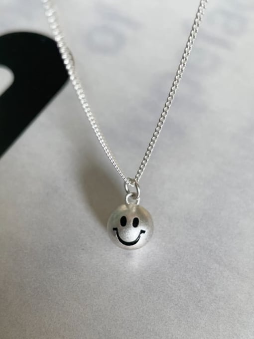 Boomer Cat 925 Sterling Silver Smiley Minimalist Necklace 0