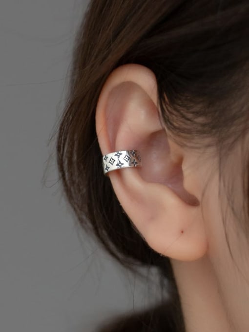 Rosh 925 Sterling Silver Geometric Vintage Clip Earring 1