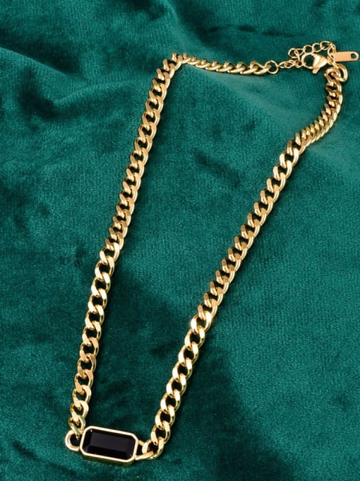 A TEEM Titanium Acrylic Geometric Vintage Necklace 1