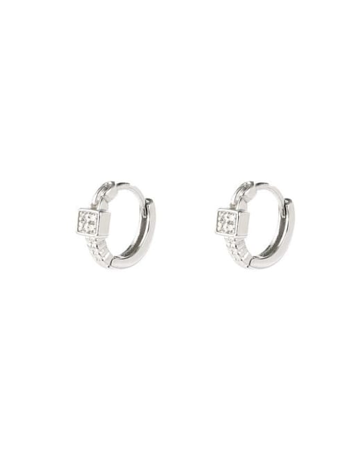 Rosh 925 Sterling Silver Cubic Zirconia Geometric Dainty Ear Cuff Earring 2