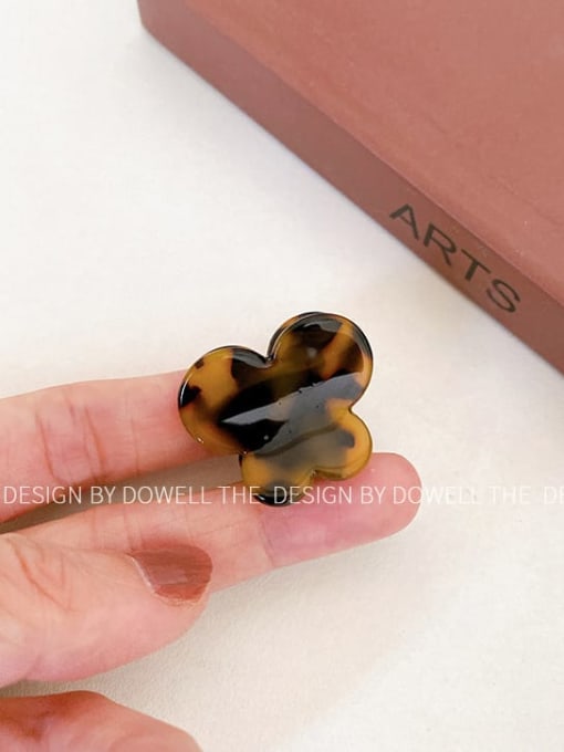 Coffee tortoise 2.8cm Cellulose Acetate Trend Bowknot Alloy Jaw Hair Claw