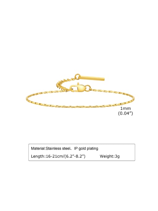 CONG Stainless steel Irregular Chain Minimalist Link Bracelet 3