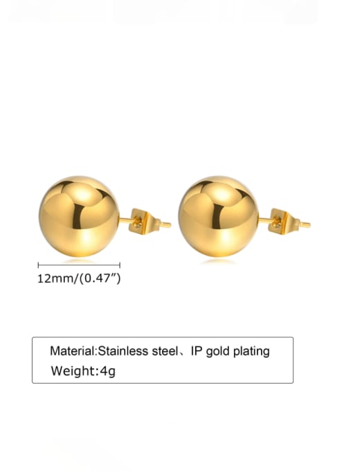 LI MUMU Titanium Steel Ball Minimalist Stud Earring 3