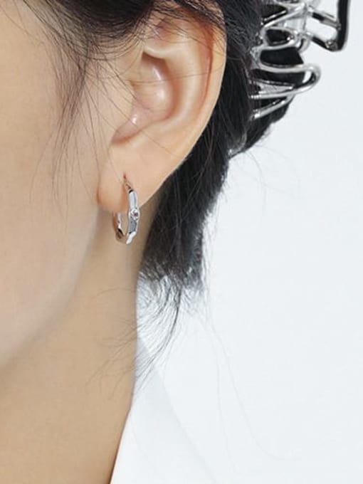 DAKA 925 Sterling Silver Geometric Minimalist Stud Earring 2