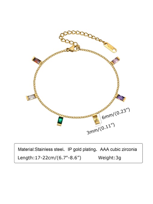 LI MUMU Titanium Steel Cubic Zirconia Minimalist Geometric Bracelet and Necklace Set 4