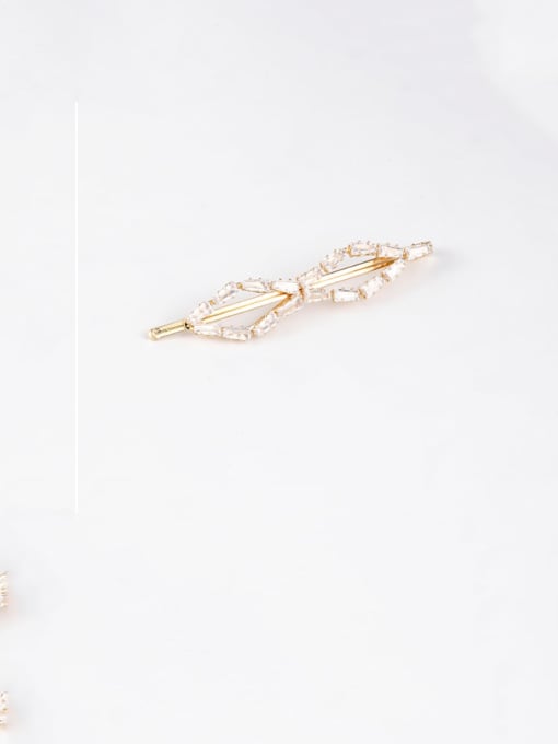G Diamond (gold) Alloy With Rose Gold Plated Fashion Geometric Hair Pins