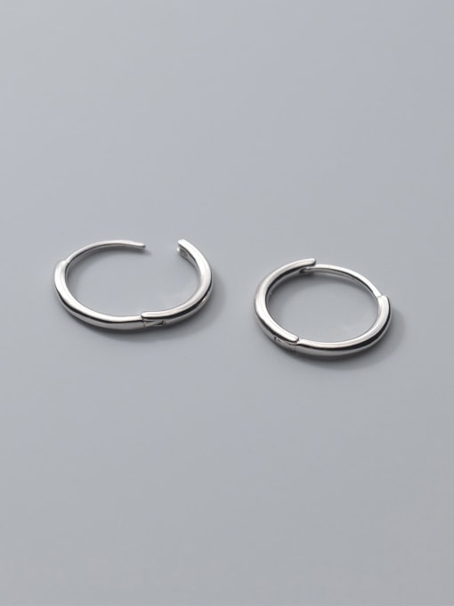 Rosh 925 Sterling Silver Round Minimalist Hoop Earring 4