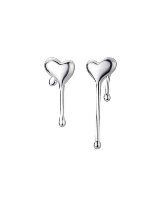 Rosh 925 Sterling Silver Heart Minimalist Drop Earring 0