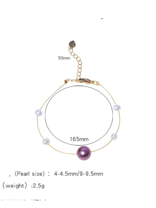 RAIN Brass Freshwater Pearl Round Minimalist Necklace 3