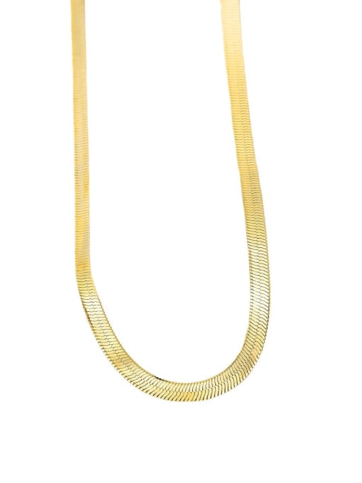 CHARME Brass Geometric Minimalist Snake bone chain Necklace 0
