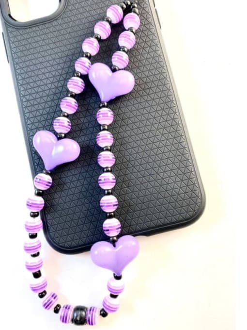 SZ A210001G Imitation Pearl Acrylic Heart Bohemia Mobile Phone Accessories