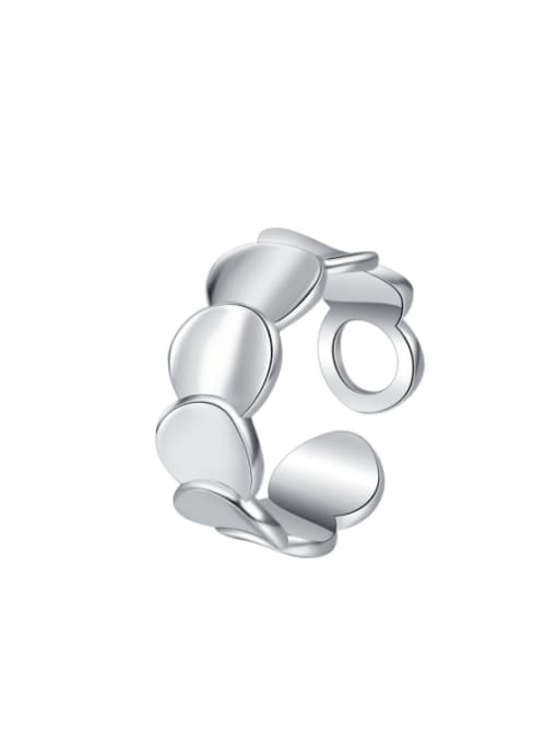 KDP-Silver 925 Sterling Silver Geometric Minimalist Band Ring 0