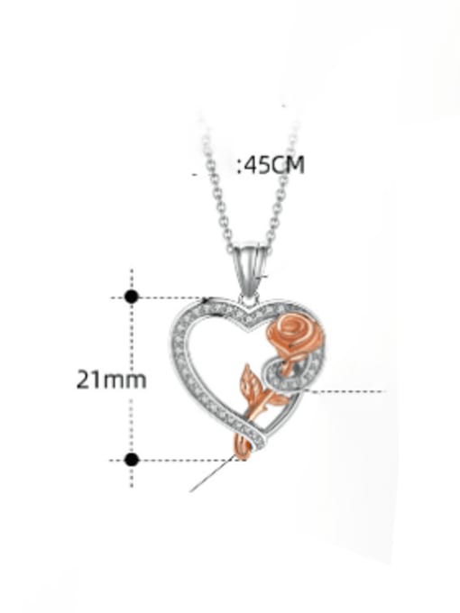 RINNTIN 925 Sterling Silver Flower Minimalist Necklace 2