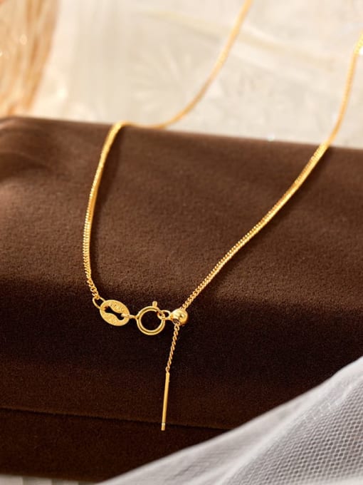 NS1063 【 Golden Universal Chain 】 925 Sterling Silver Irregular Minimalist Necklace