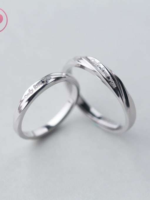 Rosh 925 Sterling Silver Irregular Minimalist Free Size Ring 2