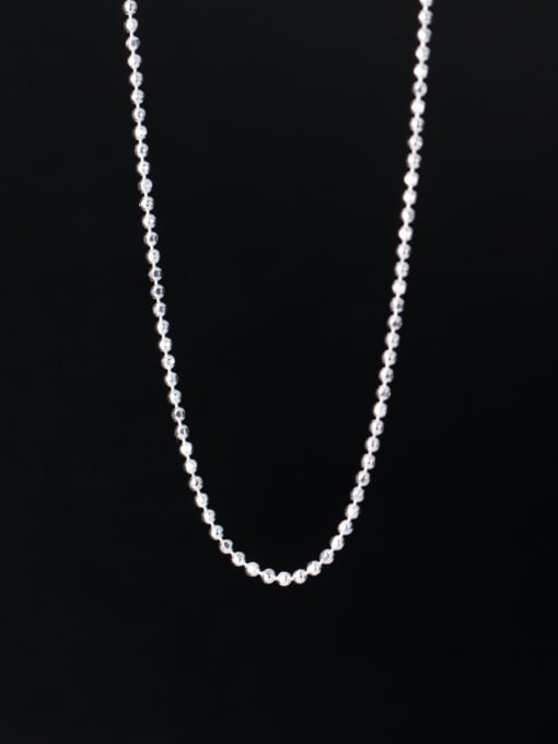 Rosh 925 Sterling Silver Tassel Minimalist Bead Chain Necklace 2