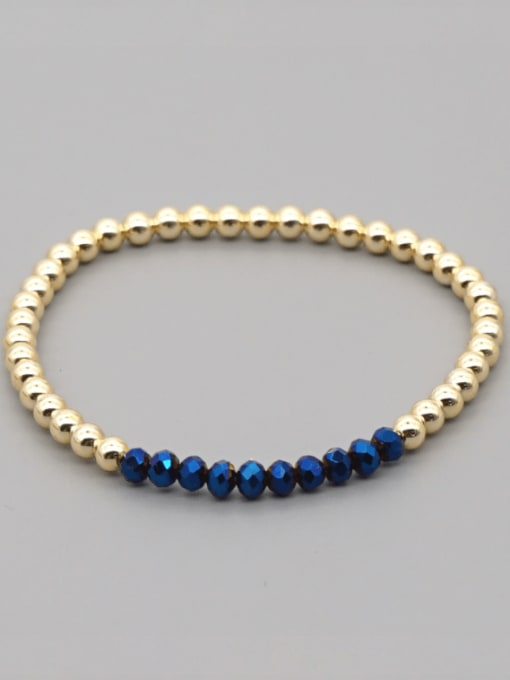 RZ B200004B Freshwater Pearl Multi Color Polymer Clay Geometric Vintage Bracelet
