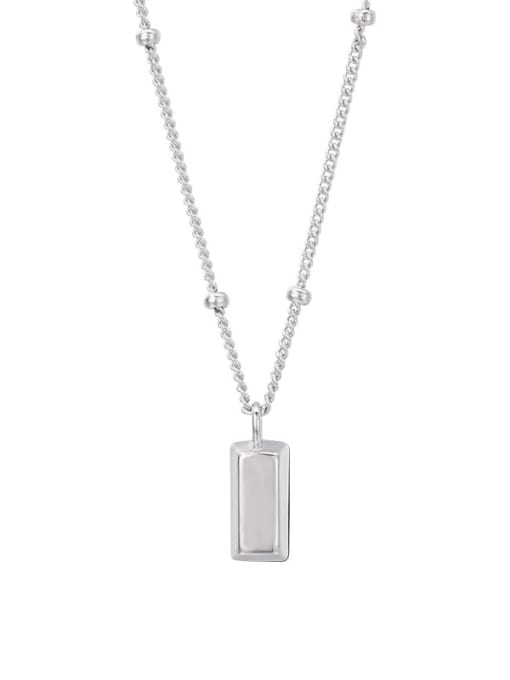 BeiFei Minimalism Silver 925 Sterling Silver Geometric Minimalist Necklace 3