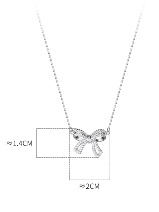 Rosh 925 Sterling Silver Cubic Zirconia Butterfly Dainty Necklace 4
