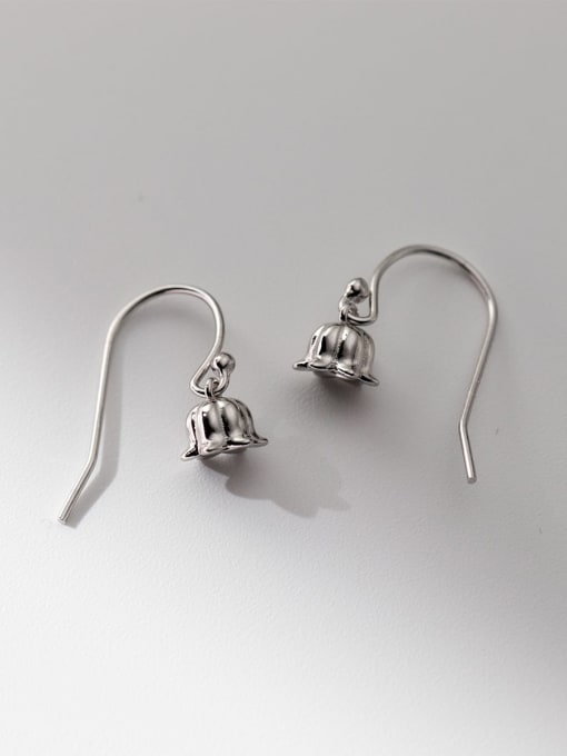 Rosh 925 Sterling Silver Flower Cute Hook Earring 3