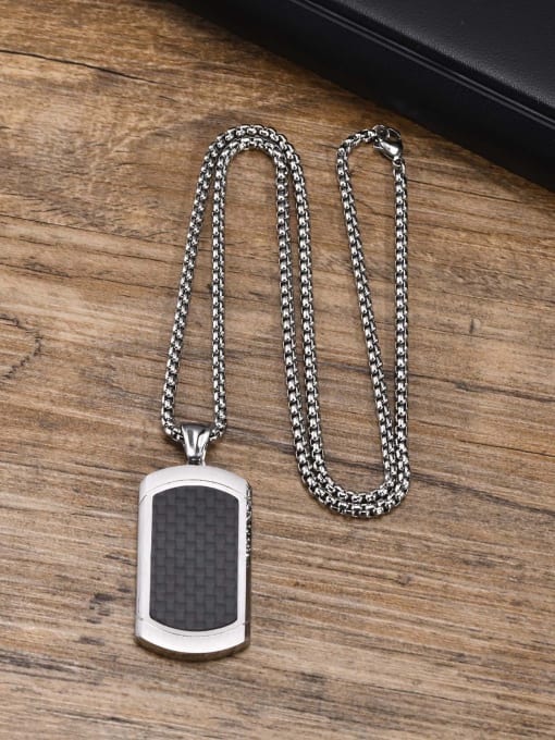 Pendant with chain 60CM Stainless steel Hip Hop  Geometric  Pendant