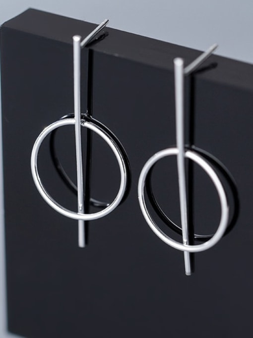 Rosh 925 Sterling Silver  Minimalist Geometric Drop Earring 3