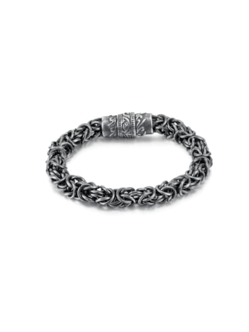 1345 steel bracelet steel color Titanium Steel Irregular Hip Hop Link Bracelet