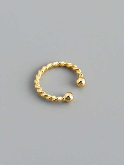 Gold (Single-Only One) 925 Sterling Silver Bead Geometric Minimalist Single Earring(Single-Only One)