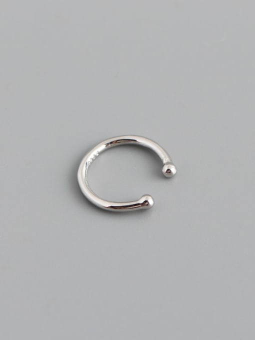 White gold (Single) 925 Sterling Silver Geometric Minimalist Single Earring(Single-Only One)