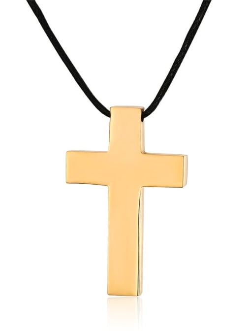 CONG Titanium Steel Cross Minimalist Regligious Necklace 1