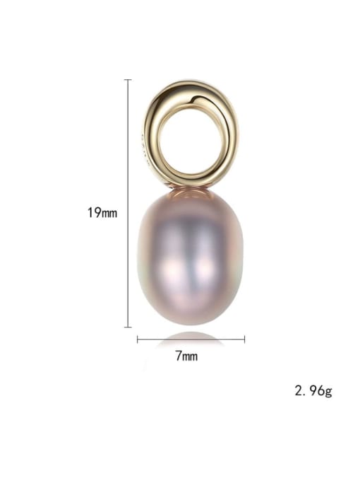 CCUI 925 Sterling Silver Freshwater Pearl Hollow Round  Minimalist Drop Earring 4