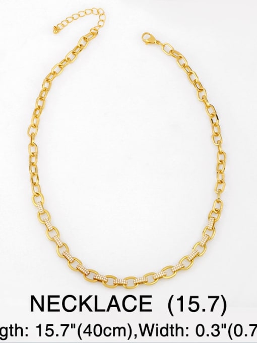 Necklace Brass Hollow Geometric Minimalist Necklace