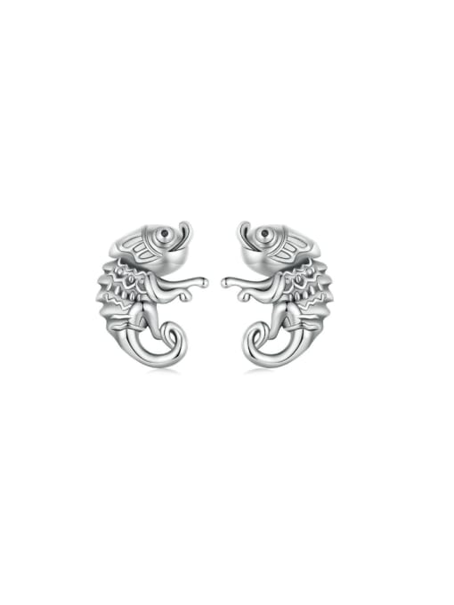 Jare 925 Sterling Silver  Vintage  Chameleon Stud Earring 0