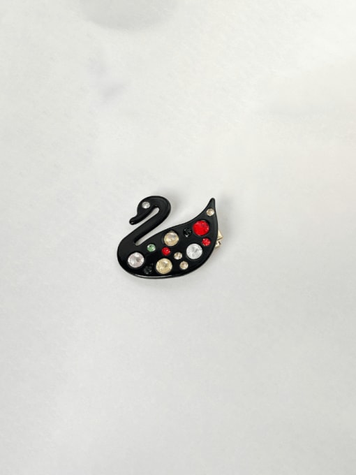 Black hair clip 4.6cm Cellulose Acetate Minimalist Swan Alloy Multi Color Hair Rope