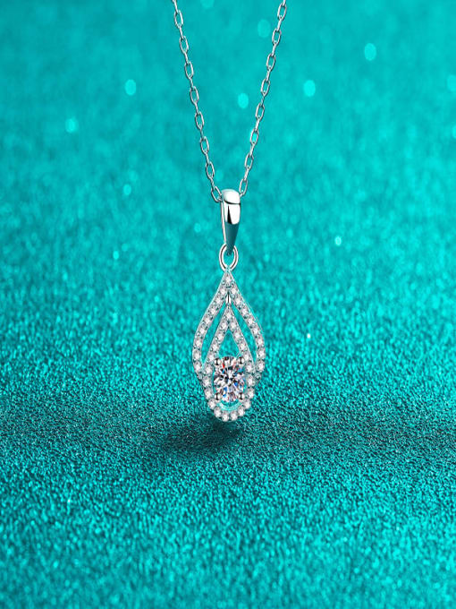 0.3ct  Moissanite 925 Sterling Silver Moissanite Geometric Dainty Necklace
